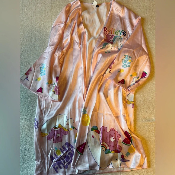 SHEIN Other - Shein x Care Bears silky robe, women’s small